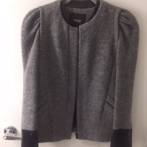 Maje Grey WOOL cap sleeve Blazer SIZE 36 - $150